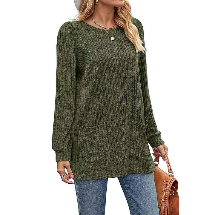 Warme dames sweater jurk met zakken | Herfst & winter