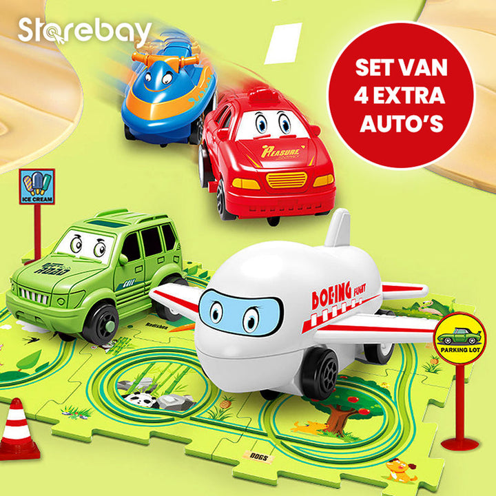 Extra auto's voor Racebaan Puzzel (set van 4 stuks)