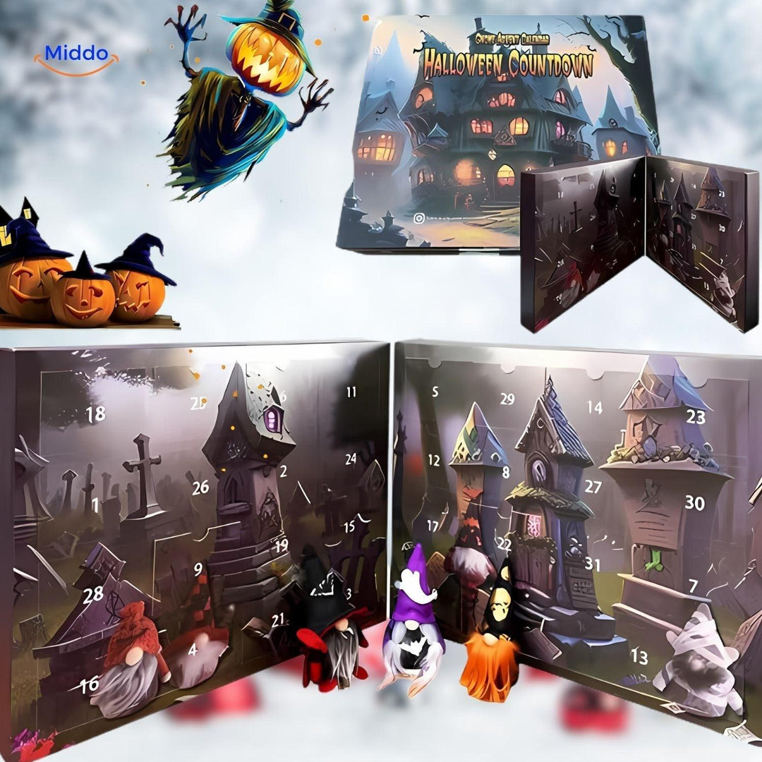 FestiveFrights™ Pluche Gnome Advent Calendar | Halloween & Kerst Feestdecoratie