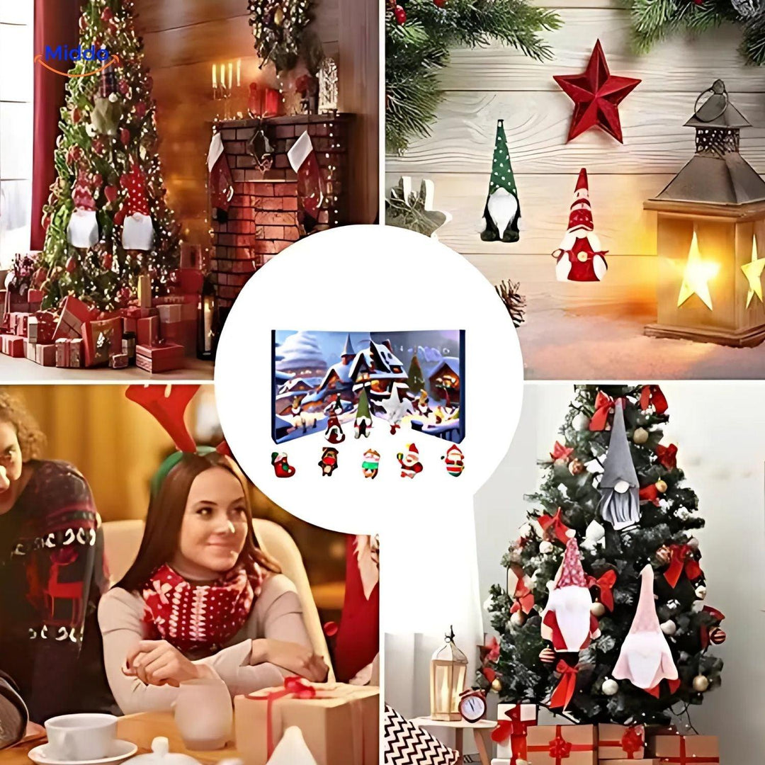 FestiveFrights™ Pluche Gnome Advent Calendar | Halloween & Kerst Feestdecoratie