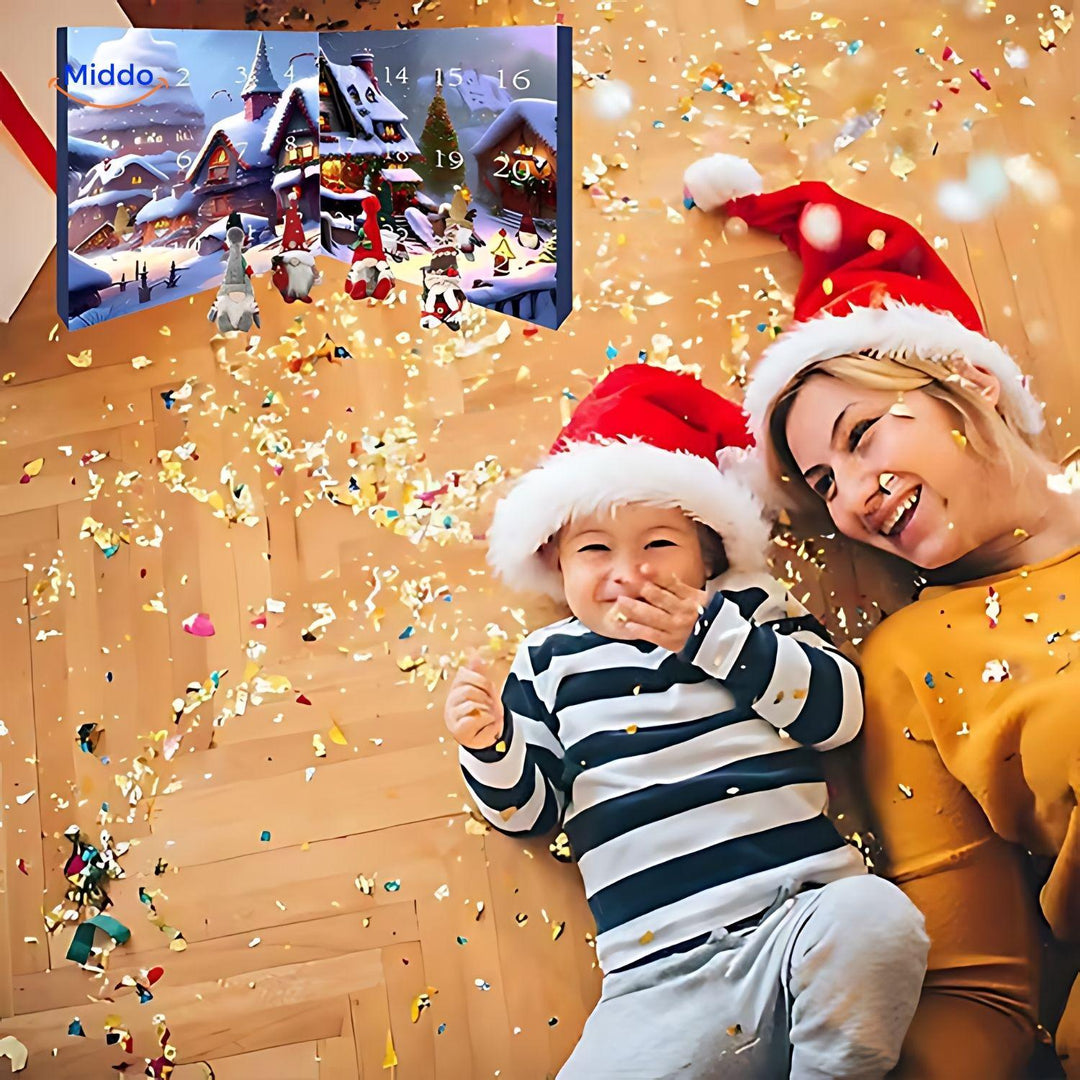FestiveFrights™ Pluche Gnome Advent Calendar | Halloween & Kerst Feestdecoratie
