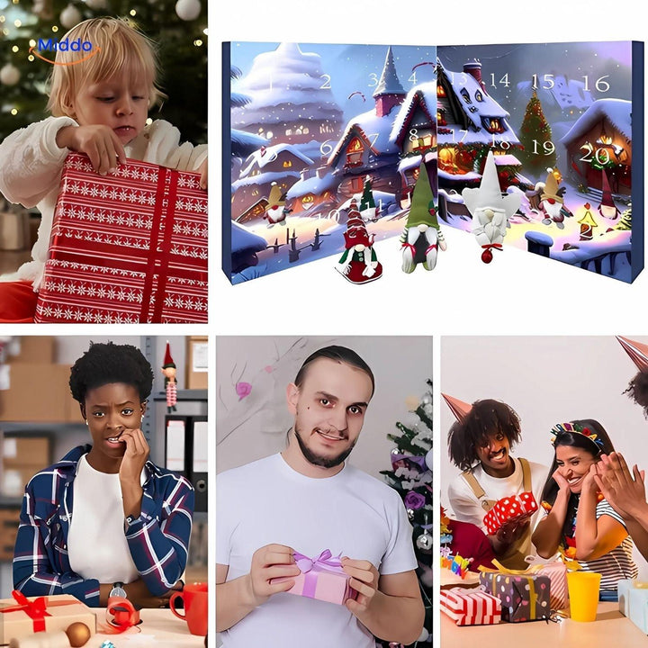 FestiveFrights™ Pluche Gnome Advent Calendar | Halloween & Kerst Feestdecoratie