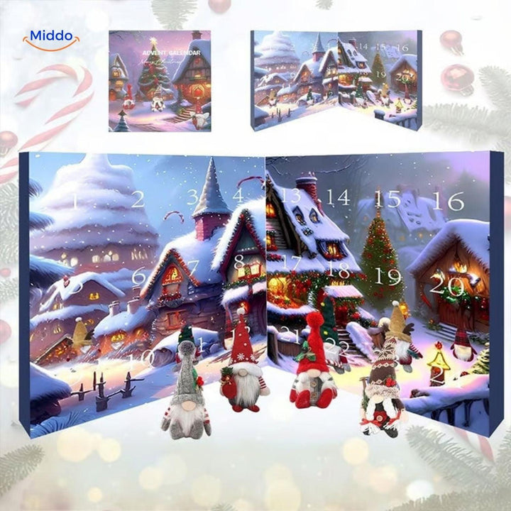 FestiveFrights™ Pluche Gnome Advent Calendar | Halloween & Kerst Feestdecoratie
