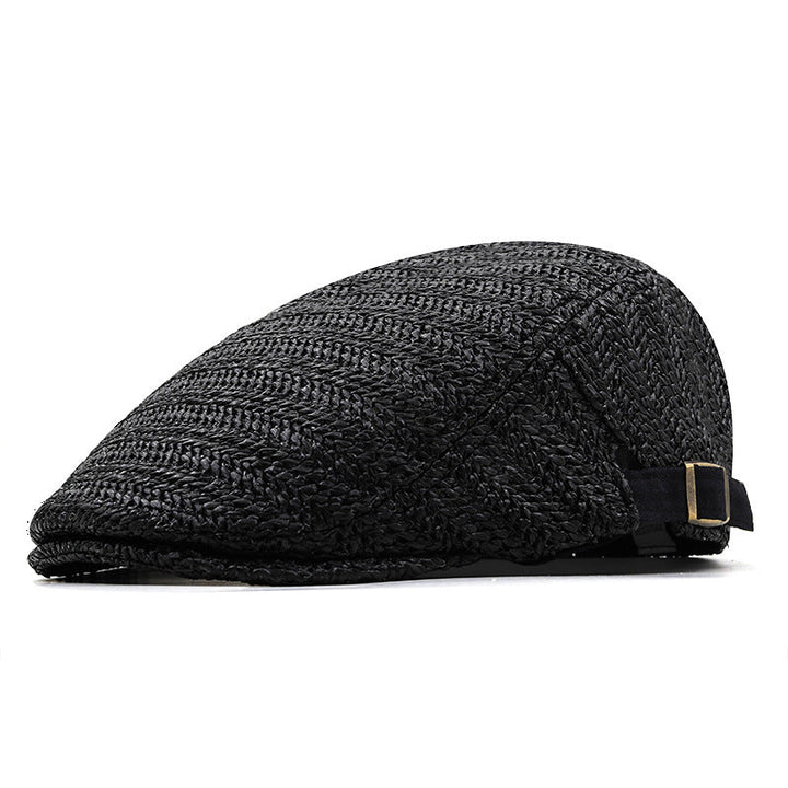 Flat cap heren | Geweven zomerpet met verstelbare band