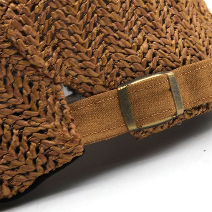 Flat cap heren | Geweven zomerpet met verstelbare band