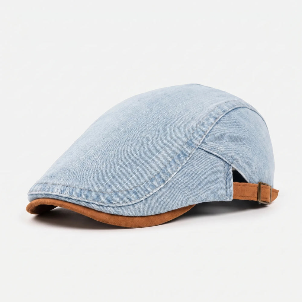 Flat cap heren | Retro denim pet