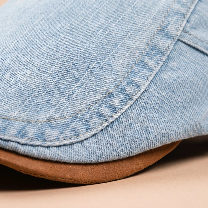 Flat cap heren | Retro denim pet