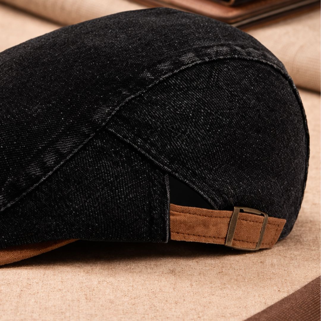 Flat cap heren | Retro denim pet