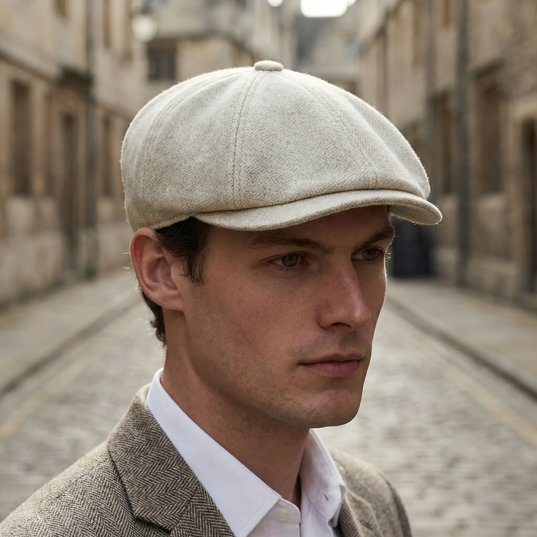 Flat cap voor heren | Newsboy-klep in katoen