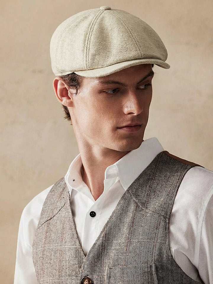 Flat cap voor heren | Newsboy-klep in katoen