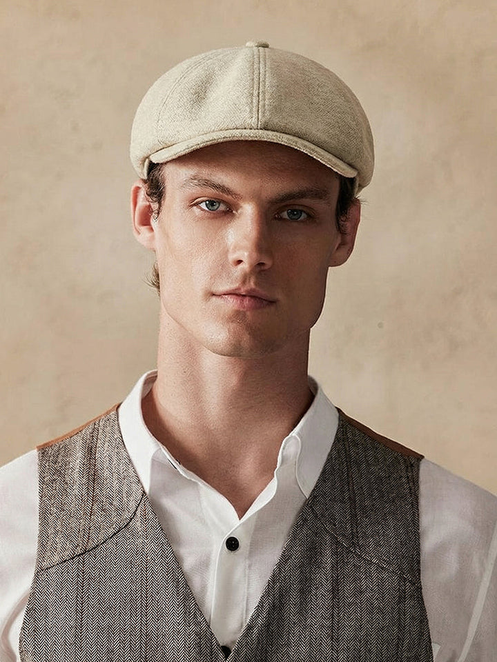 Flat cap voor heren | Newsboy-klep in katoen