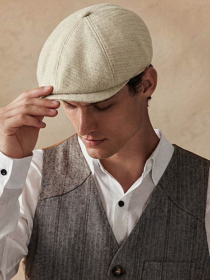Flat cap voor heren | Newsboy-klep in katoen