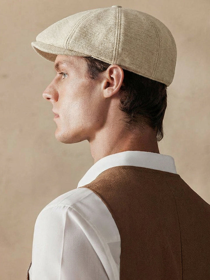 Flat cap voor heren | Newsboy-klep in katoen