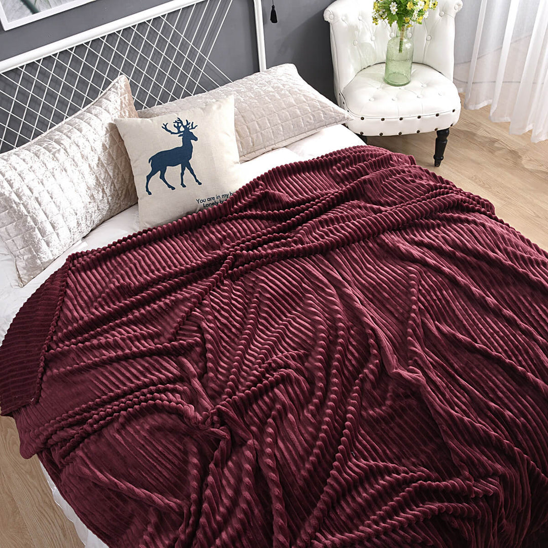 Fleece deken | Zachte fluwelen deken voor bank en bed