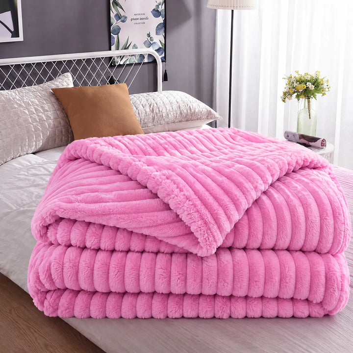 Fleece deken | Zachte fluwelen deken voor bank en bed