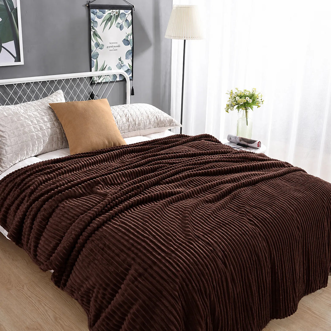 Fleece deken | Zachte fluwelen deken voor bank en bed