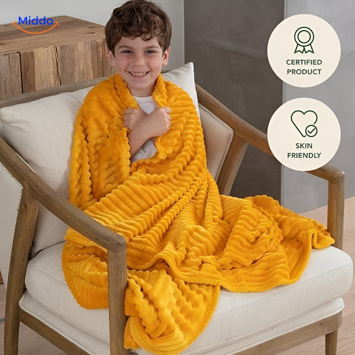 Fleece deken | Zachte fluwelen deken voor bank en bed