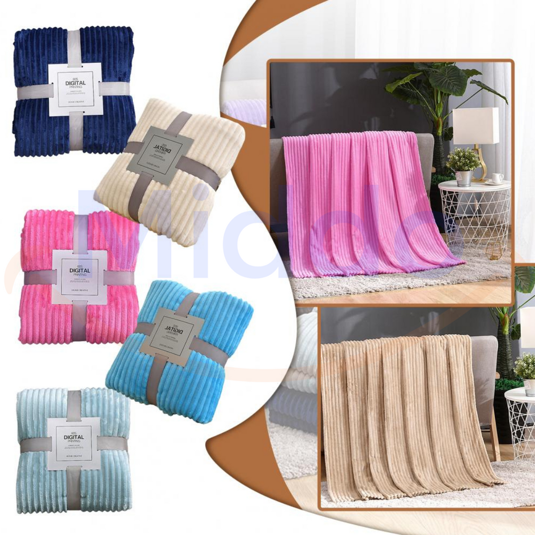 Fleece deken | Zachte fluwelen deken voor bank en bed