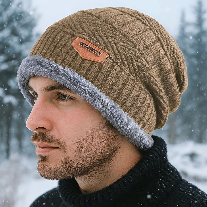 Gebreide Beanie | Unisex warme katoenen muts met warme binnenvoering