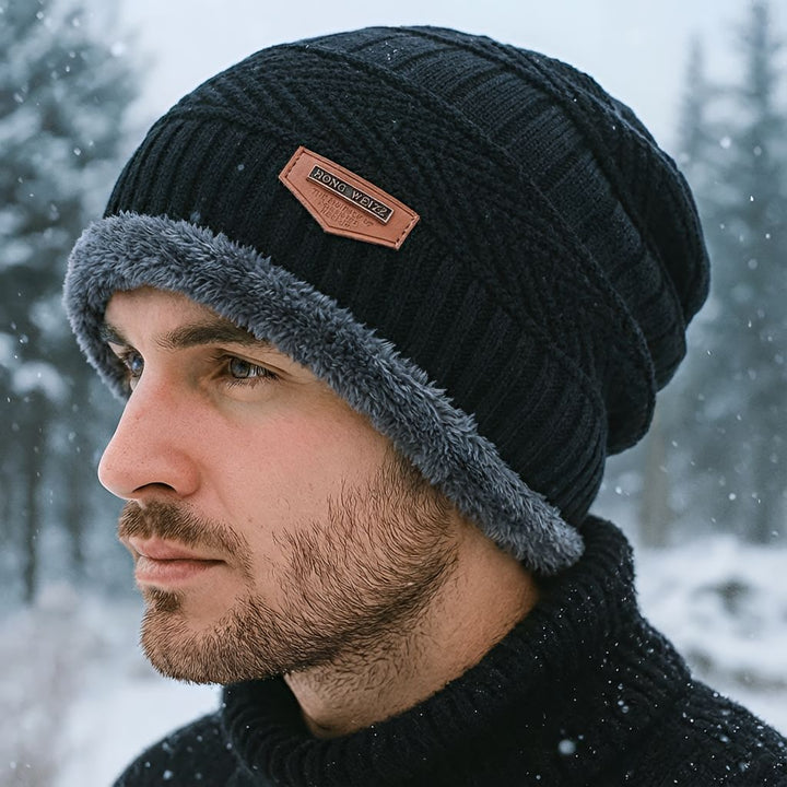 Gebreide Beanie | Unisex warme katoenen muts met warme binnenvoering