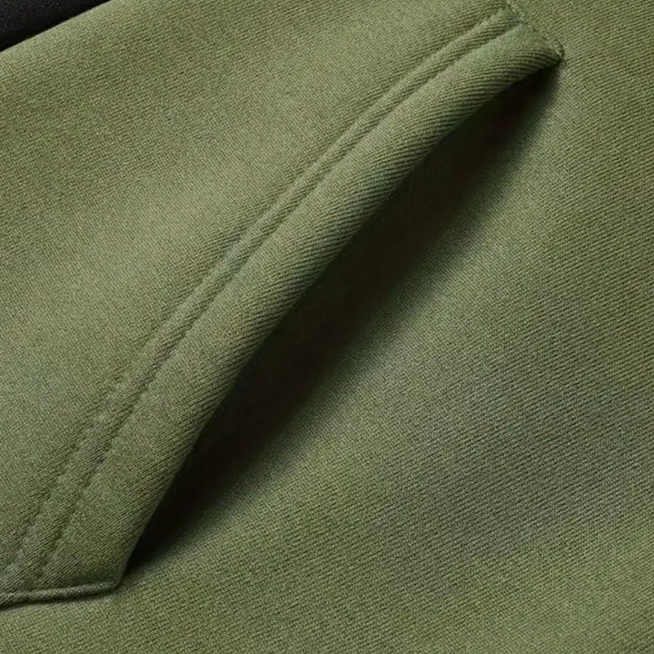 Callan | Heren tweekleurige hoodie met capuchon en trekkoord