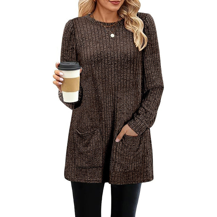 Warme dames sweater jurk met zakken | Herfst & winter