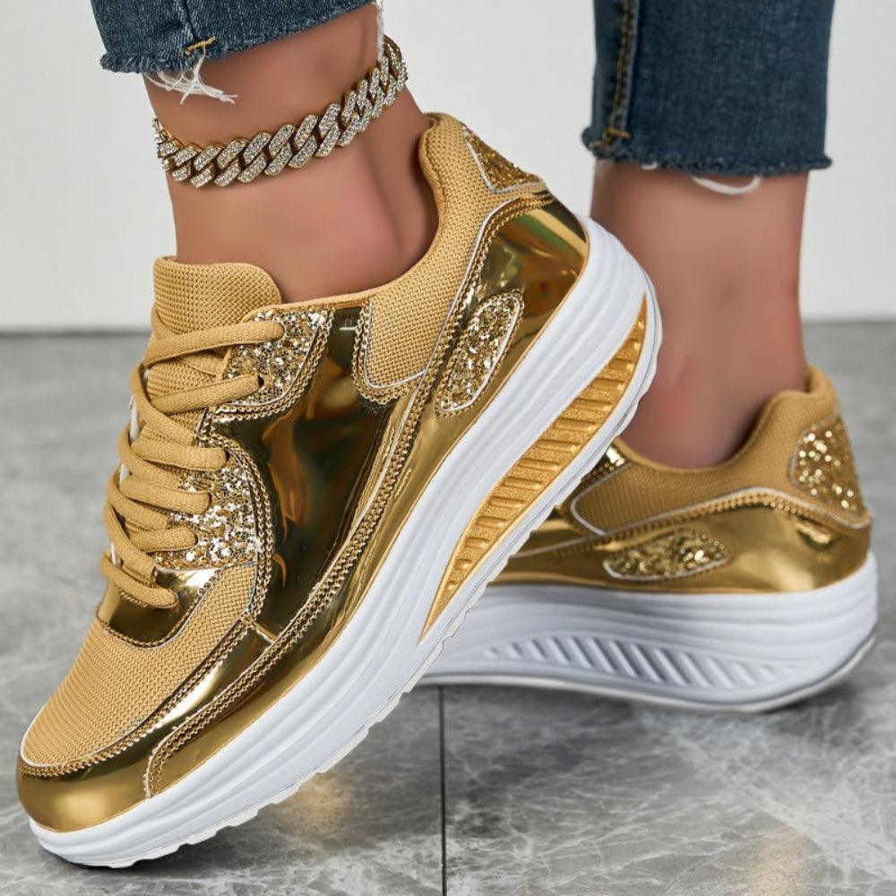Gouden Glitter Sneakers 2