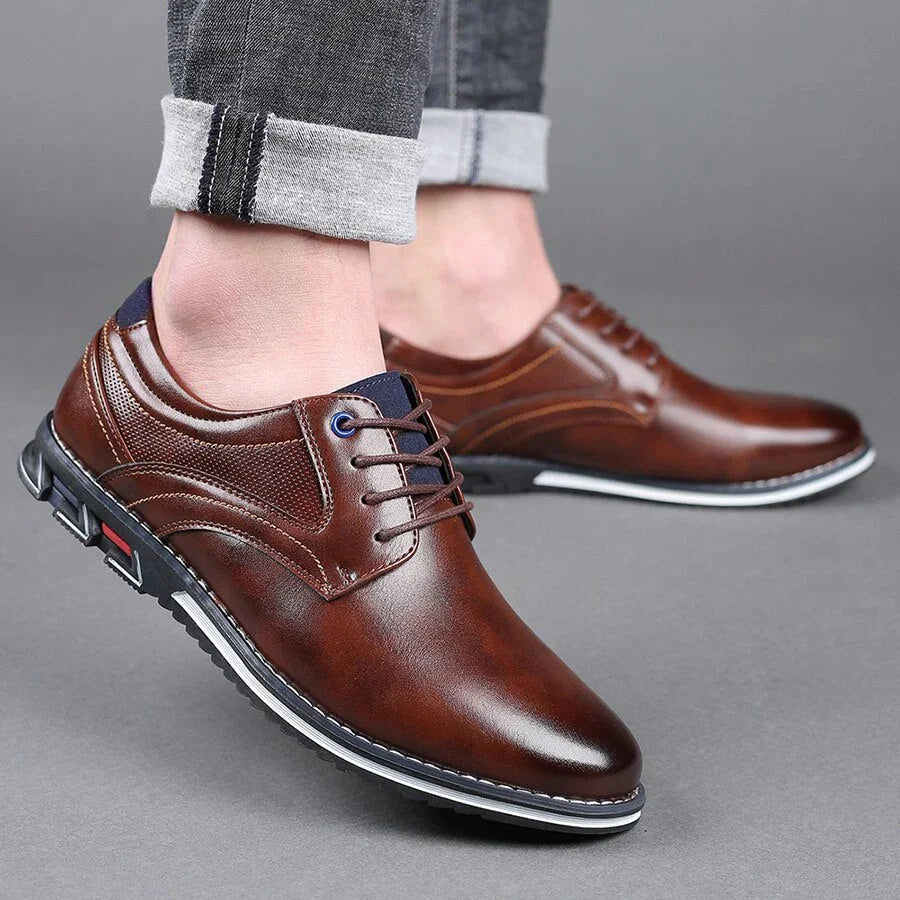Heren schoenen | Nette leren veterschoenen orthopedisch comfort