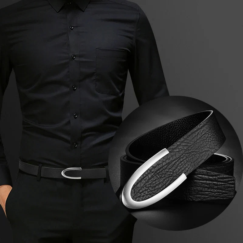 PureBuckle | Minimalistische leren riem van koeienhuid