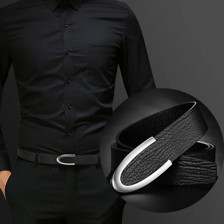 PureBuckle | Minimalistische leren riem van koeienhuid