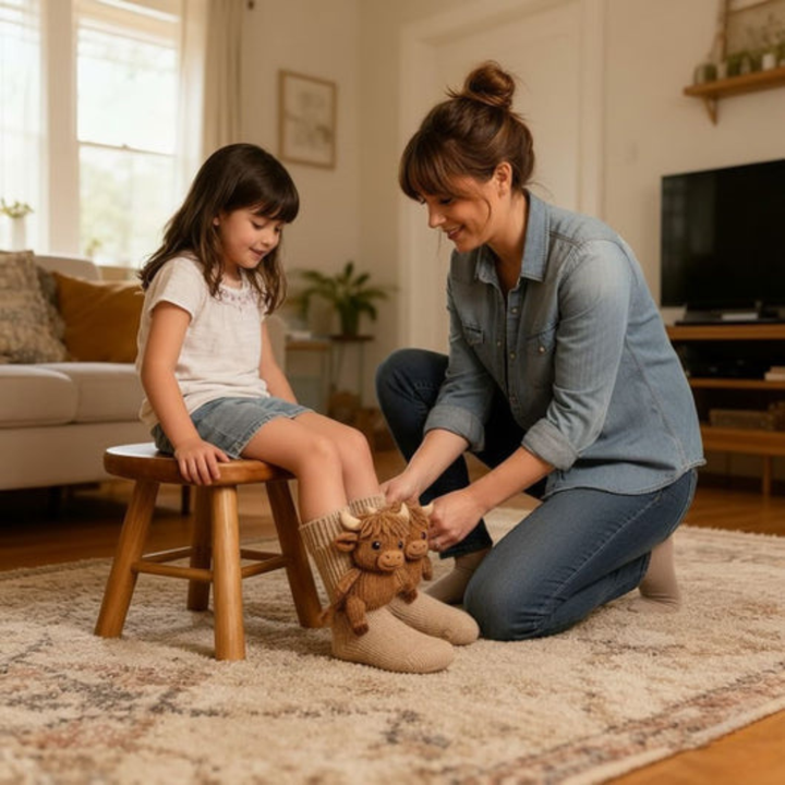 Unisex warme huissokken met dierdesign – zachte sokken voor wintercomfort