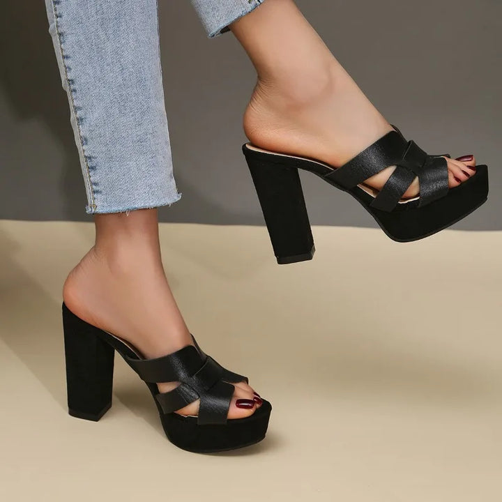 Hakken dames | Comfort hakken met blokhak