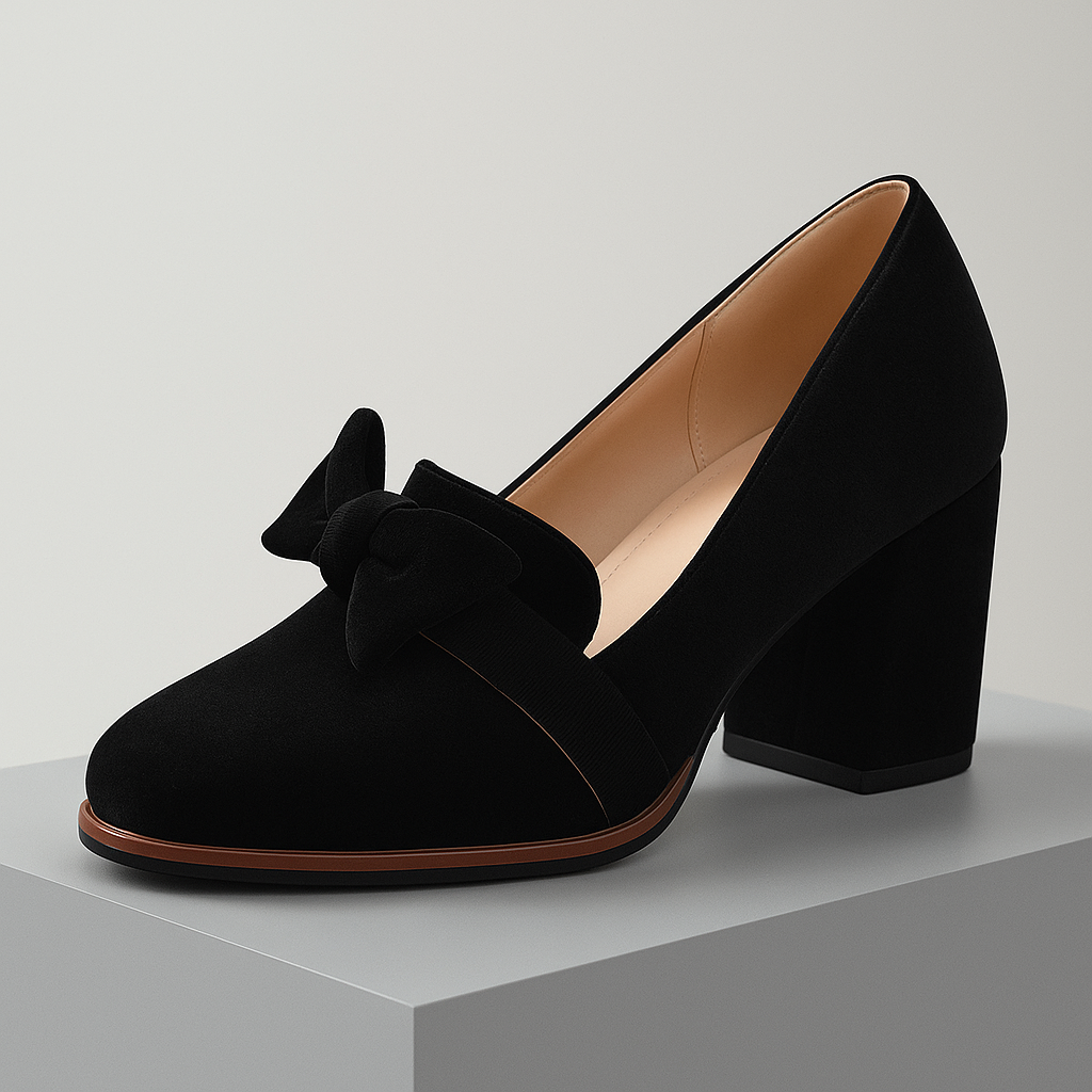 Hakken dames | Velvet pumps met puntneus