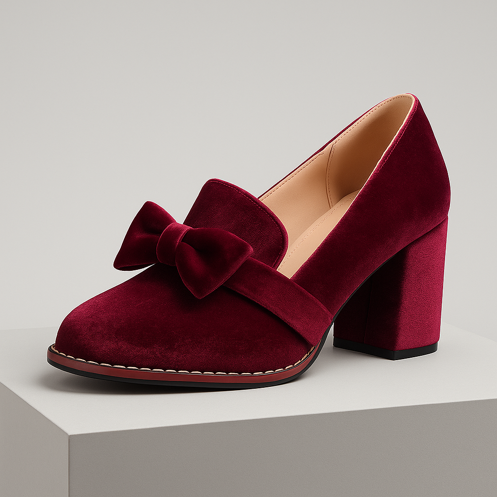 Hakken dames | Velvet pumps met puntneus