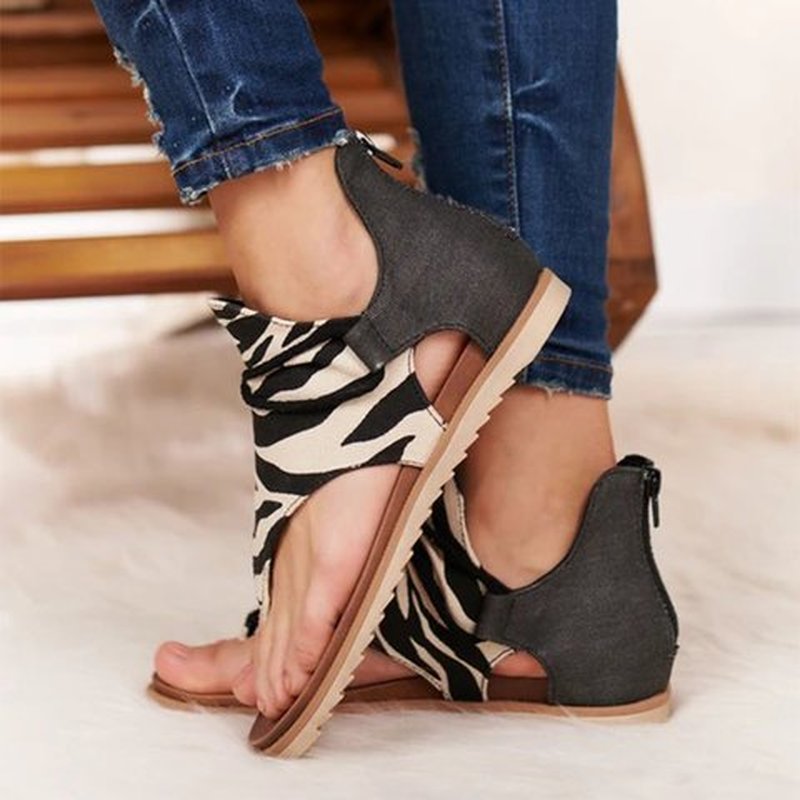 PanteraChic | Trendy sandalen met panterprint comfort