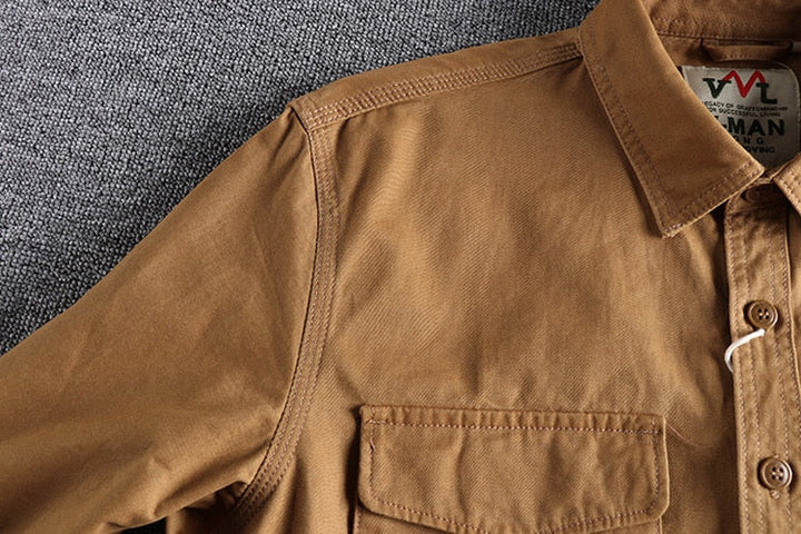 Lucas | Premium katoenen Cargo overhemd heren