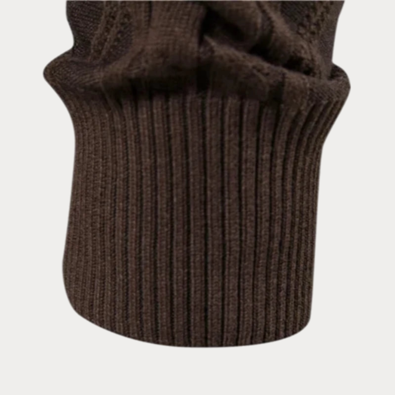 Leon | Heren gebreid vest met kabelpatroon en comfortabele pasvorm