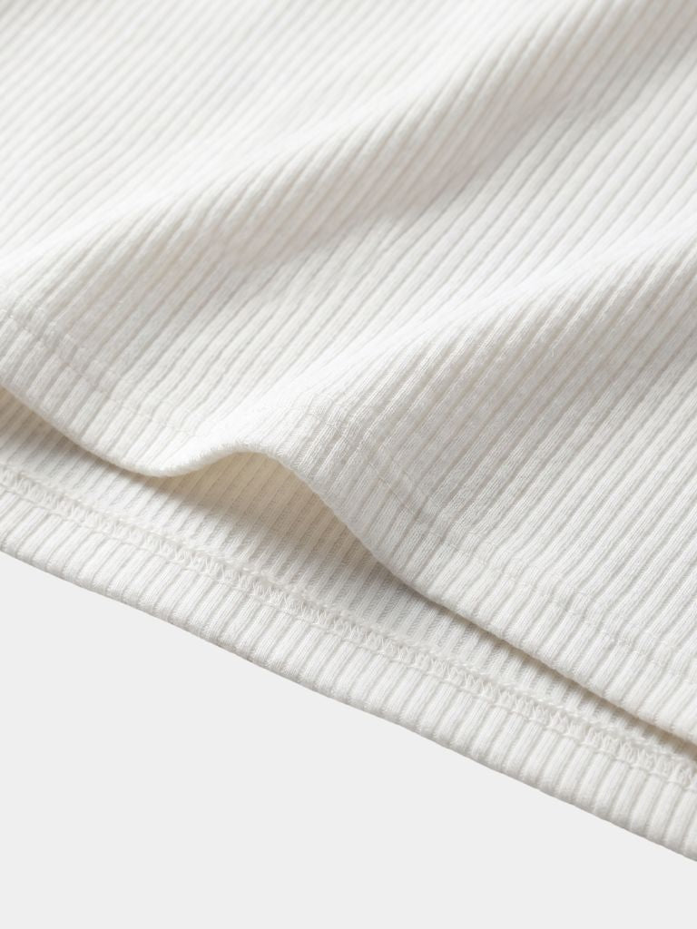 Henley shirt heren | Geribd T-shirt met knoopsluiting