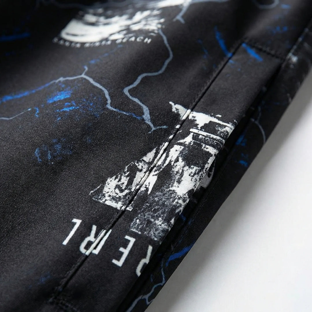 Heren bomberjack | Bomberjas met abstracte print en rits