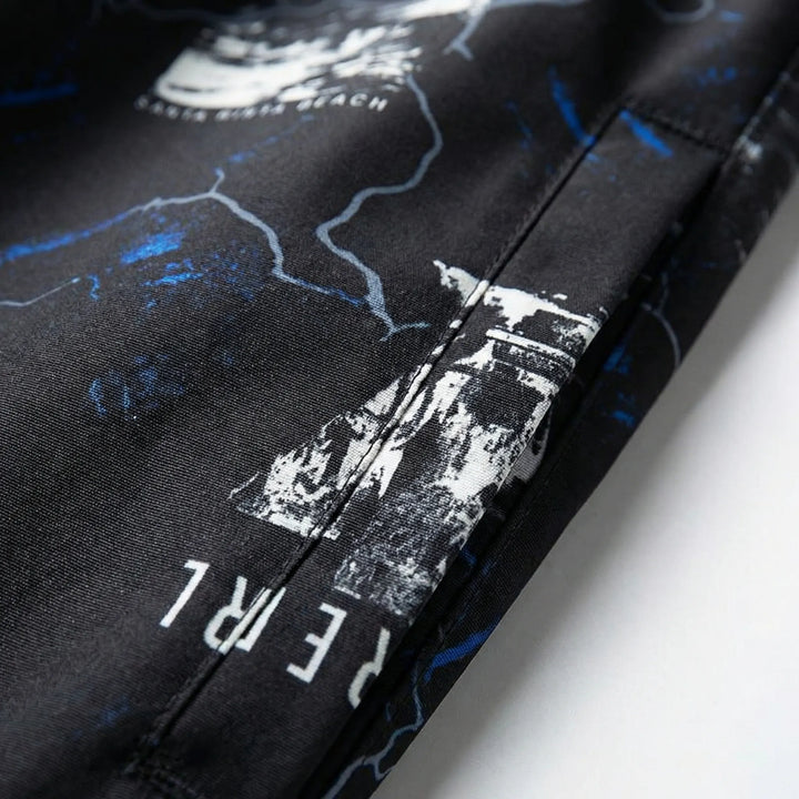 Heren bomberjack | Bomberjas met abstracte print en rits