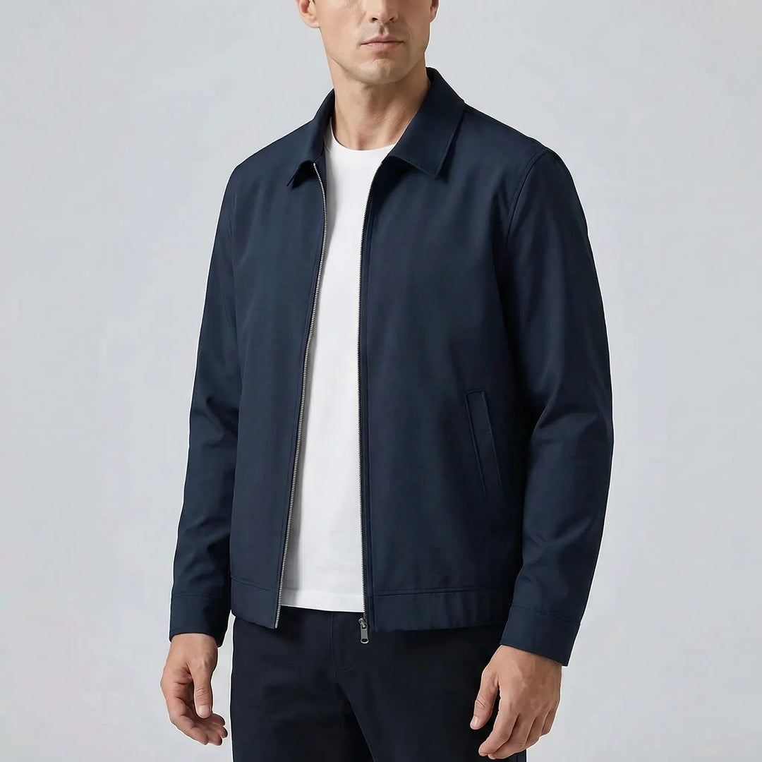 Heren bomberjas | Lichte tussenjas met rits en minimalistisch design