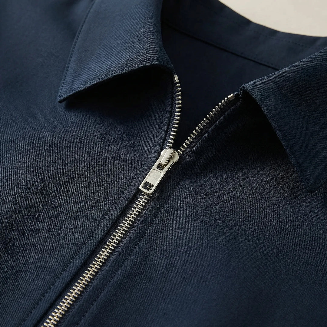Heren bomberjas | Lichte tussenjas met rits en minimalistisch design