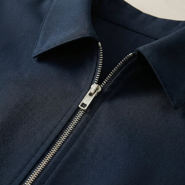 Heren bomberjas | Lichte tussenjas met rits en minimalistisch design