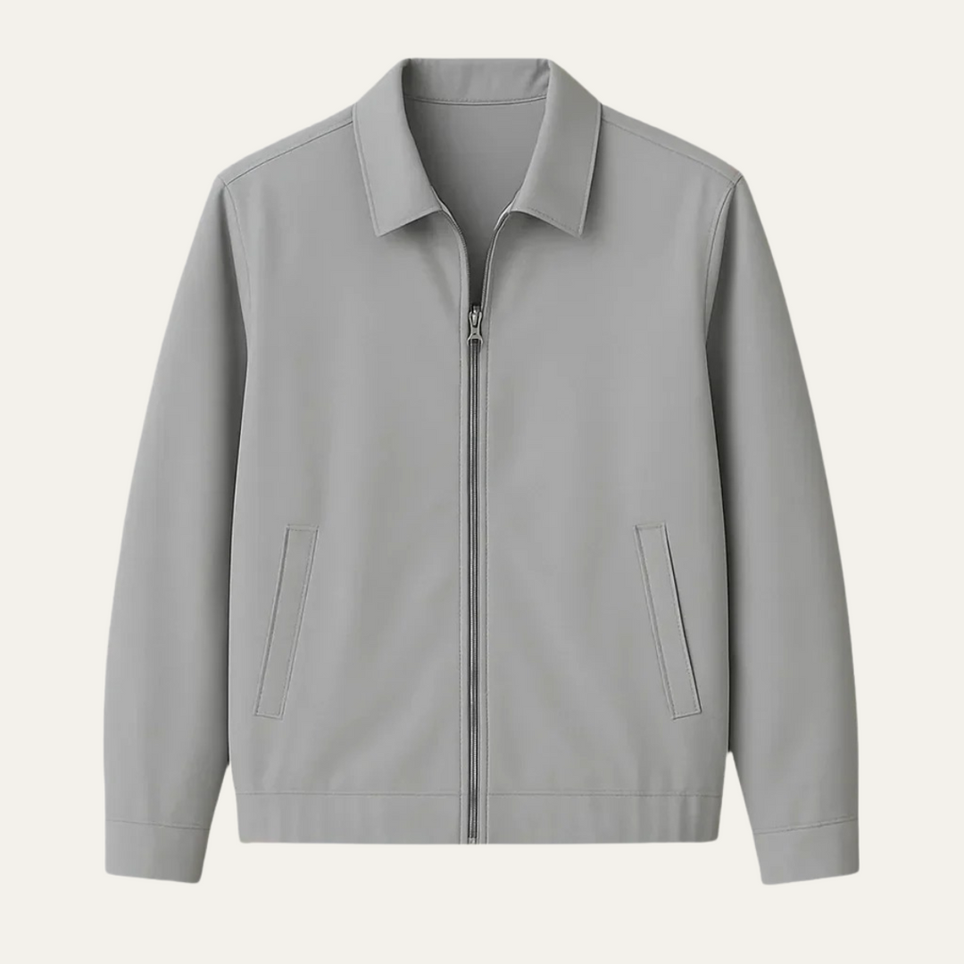 Heren bomberjas | Lichte tussenjas met rits en minimalistisch design