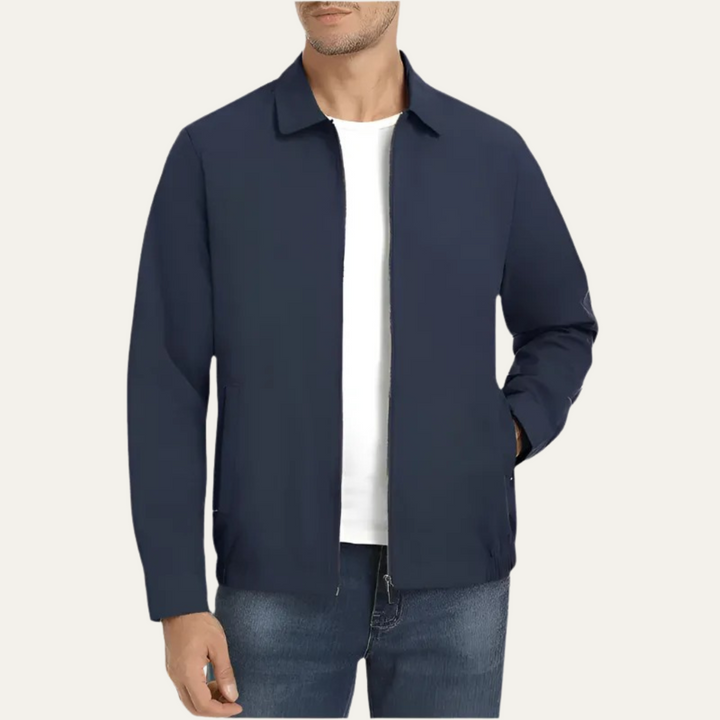 Heren bomberjas | Lichte tussenjas met rits en minimalistisch design