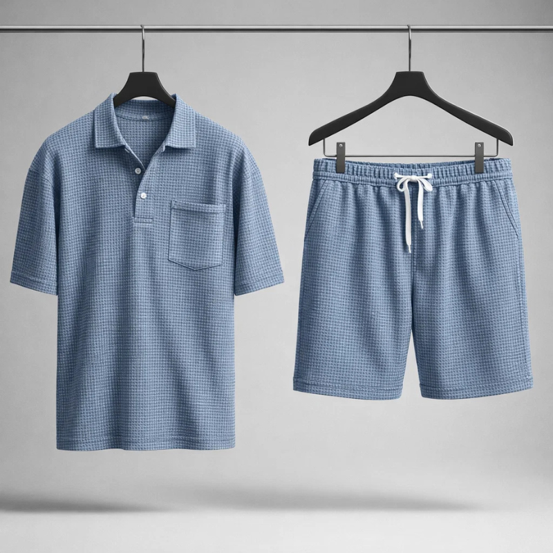 Heren set kleding | Luchtige set met shirt en korte broek