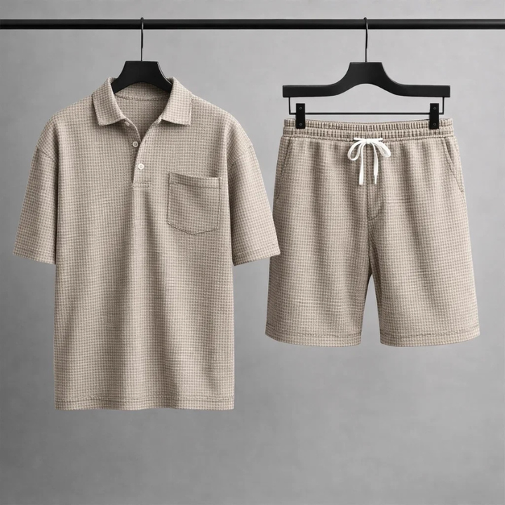 Heren set kleding | Luchtige set met shirt en korte broek