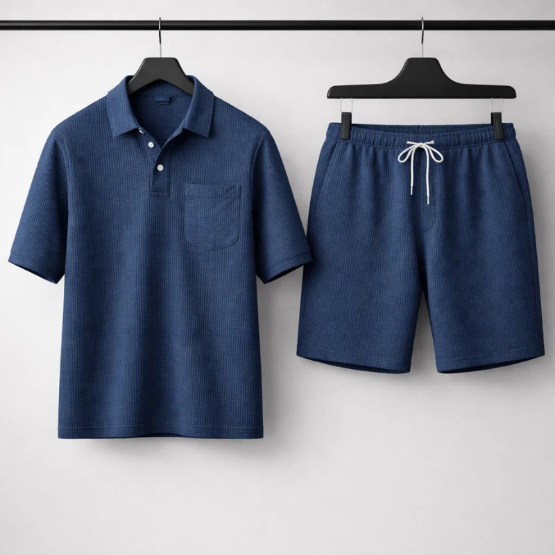 Heren set kleding | Luchtige set met shirt en korte broek