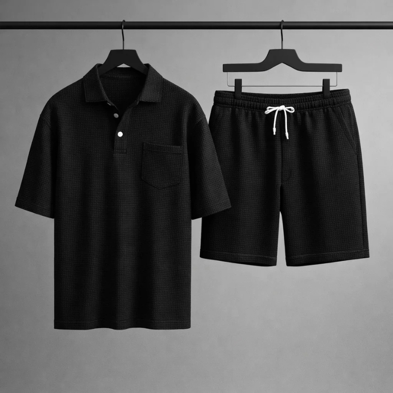 Heren set kleding | Luchtige set met shirt en korte broek