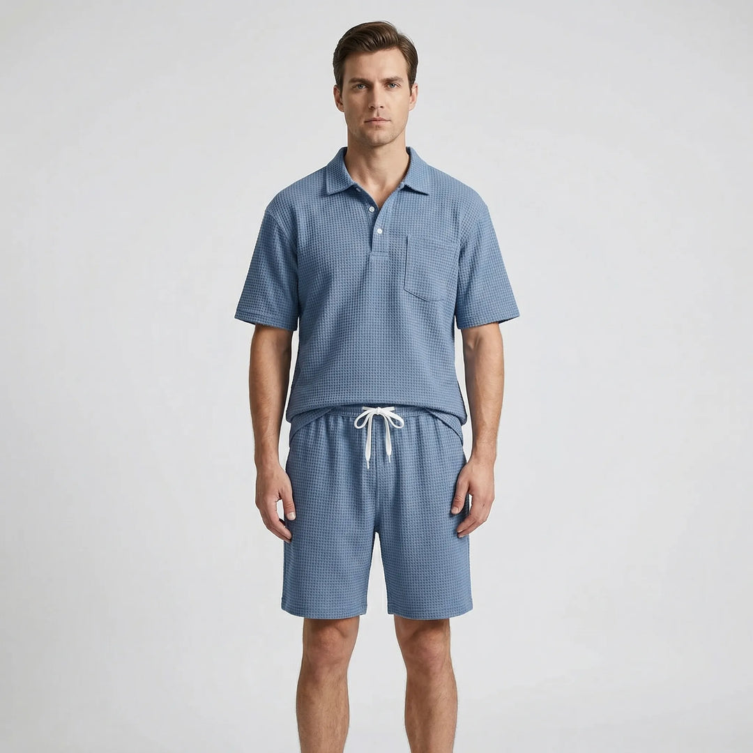 Heren set kleding | Luchtige set met shirt en korte broek
